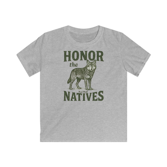 Children's Honor The Natives Untamed Red Wolf T-shirt