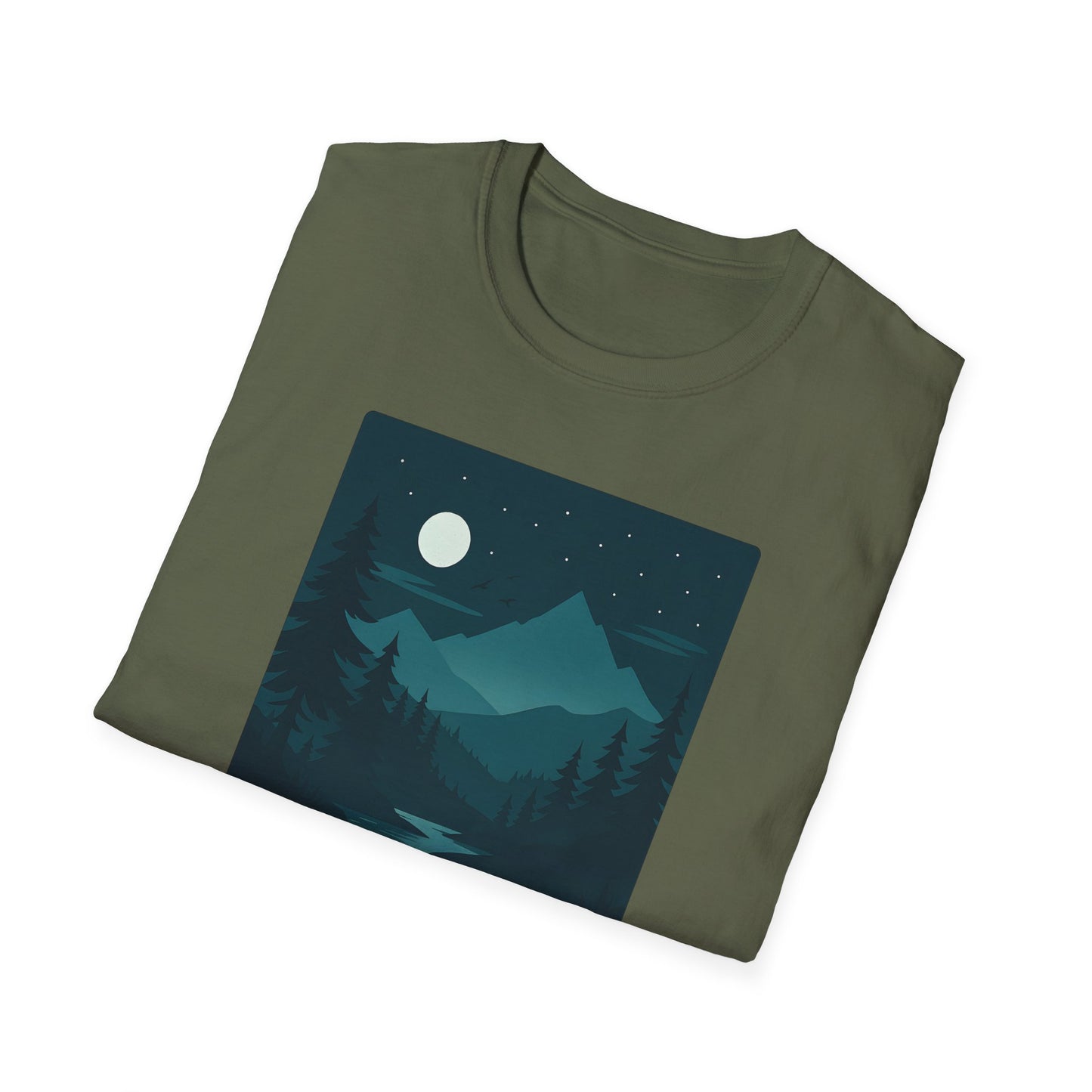 Dark Night Mountain Landscape