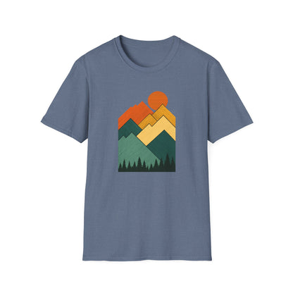 Sunset Over Lined Mountains T-shirt