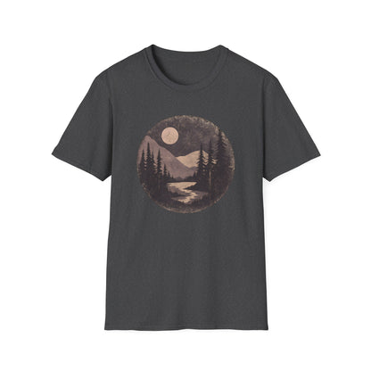 Vintage Moonlit Mountain Valley T-shirt