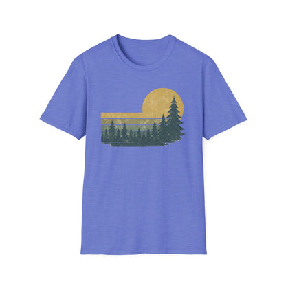 Golden Forest Retro Sunset