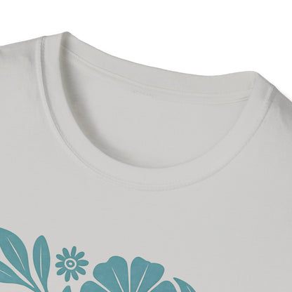 Flower Gathering Ink Print T-shirt