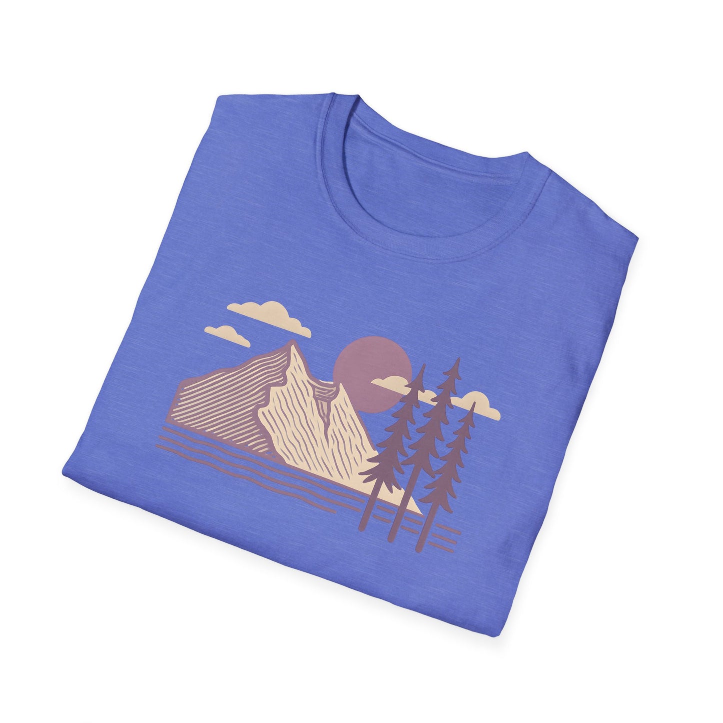 Minimalist Lavender Mountain Sunset T-shirt