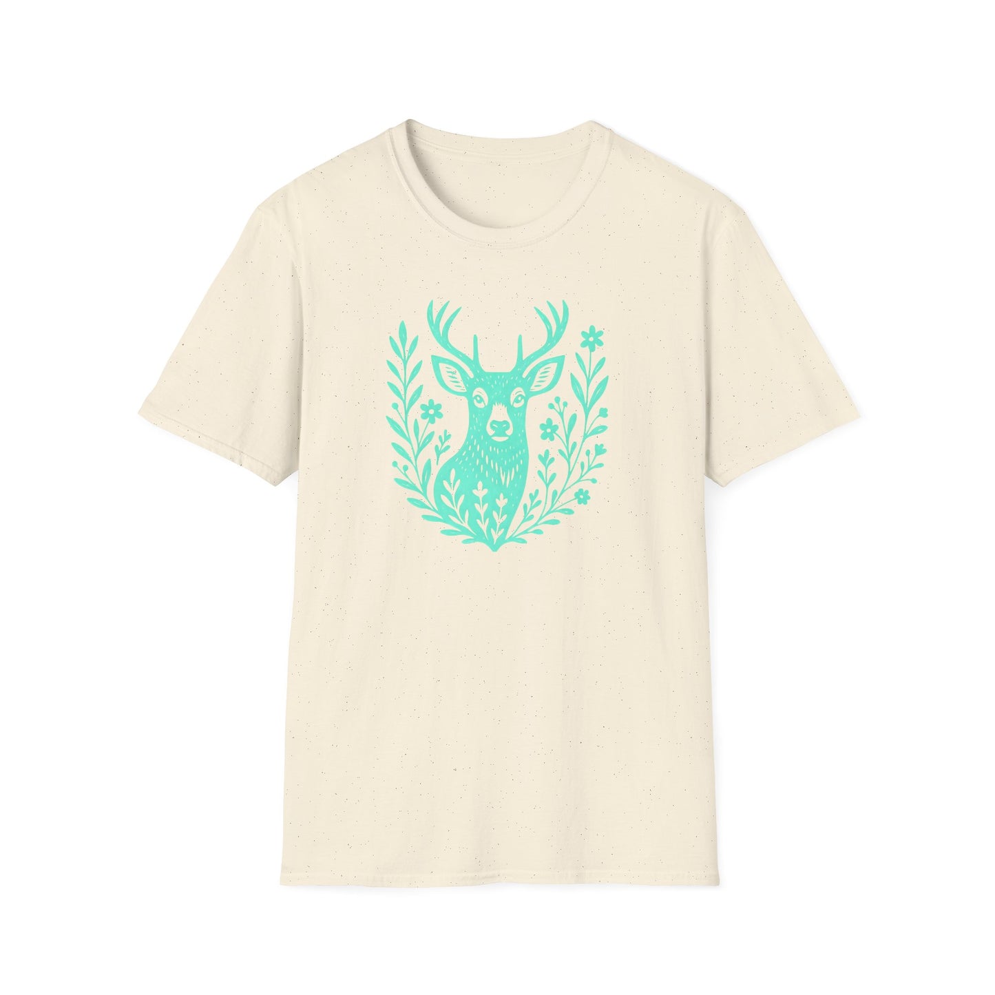 Deer Portrait Teal