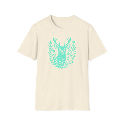 Deer Portrait Teal