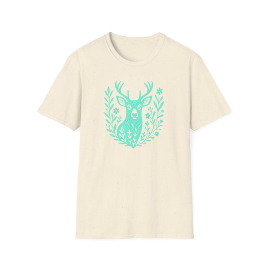 Deer Portrait Teal