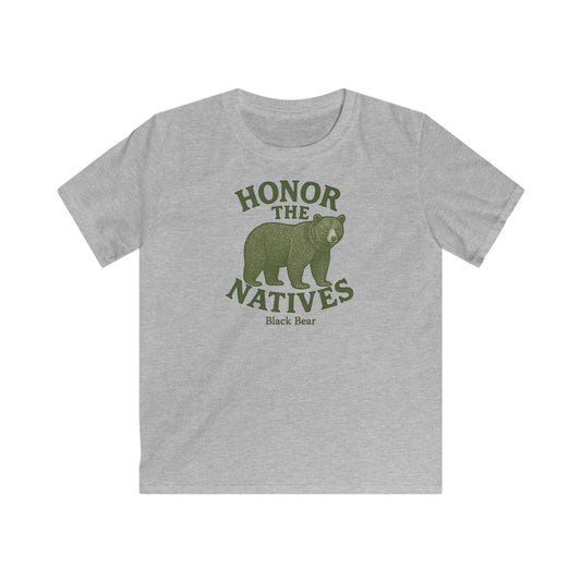 Children's Honor The Natives Rugged Black Bear T-shirt