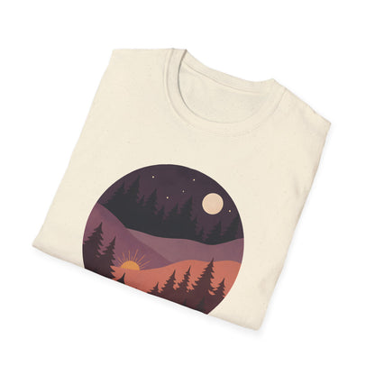 Sun Moon Layered Landscape T-shirt