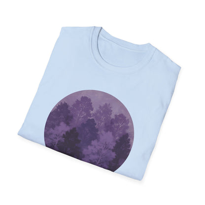 Purple Forest Oil Painting T-shirt