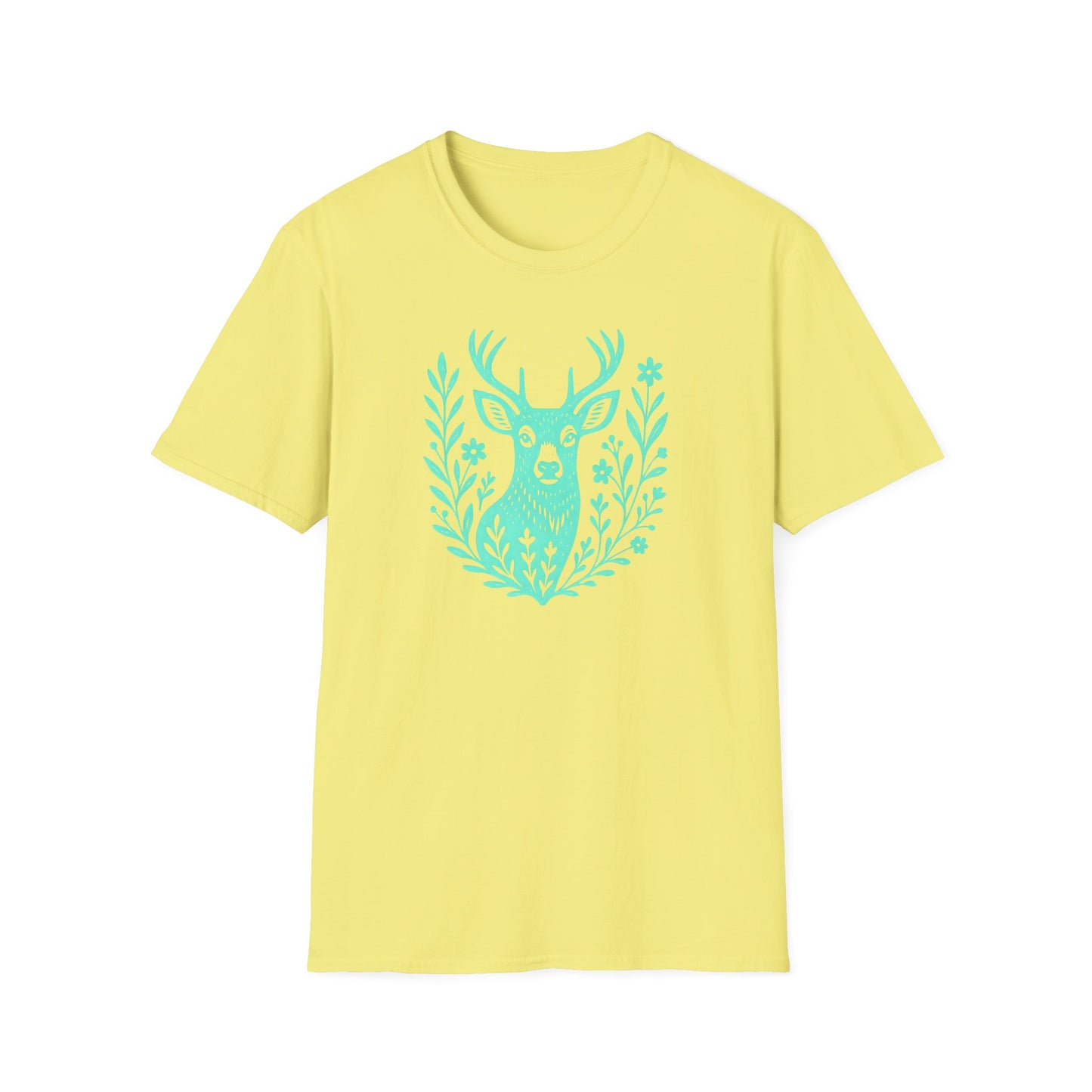 Deer Portrait Teal