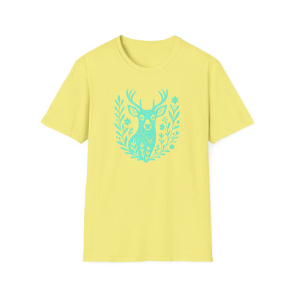 Deer Portrait Teal