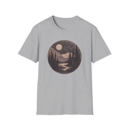 Vintage Moonlit Mountain Valley T-shirt