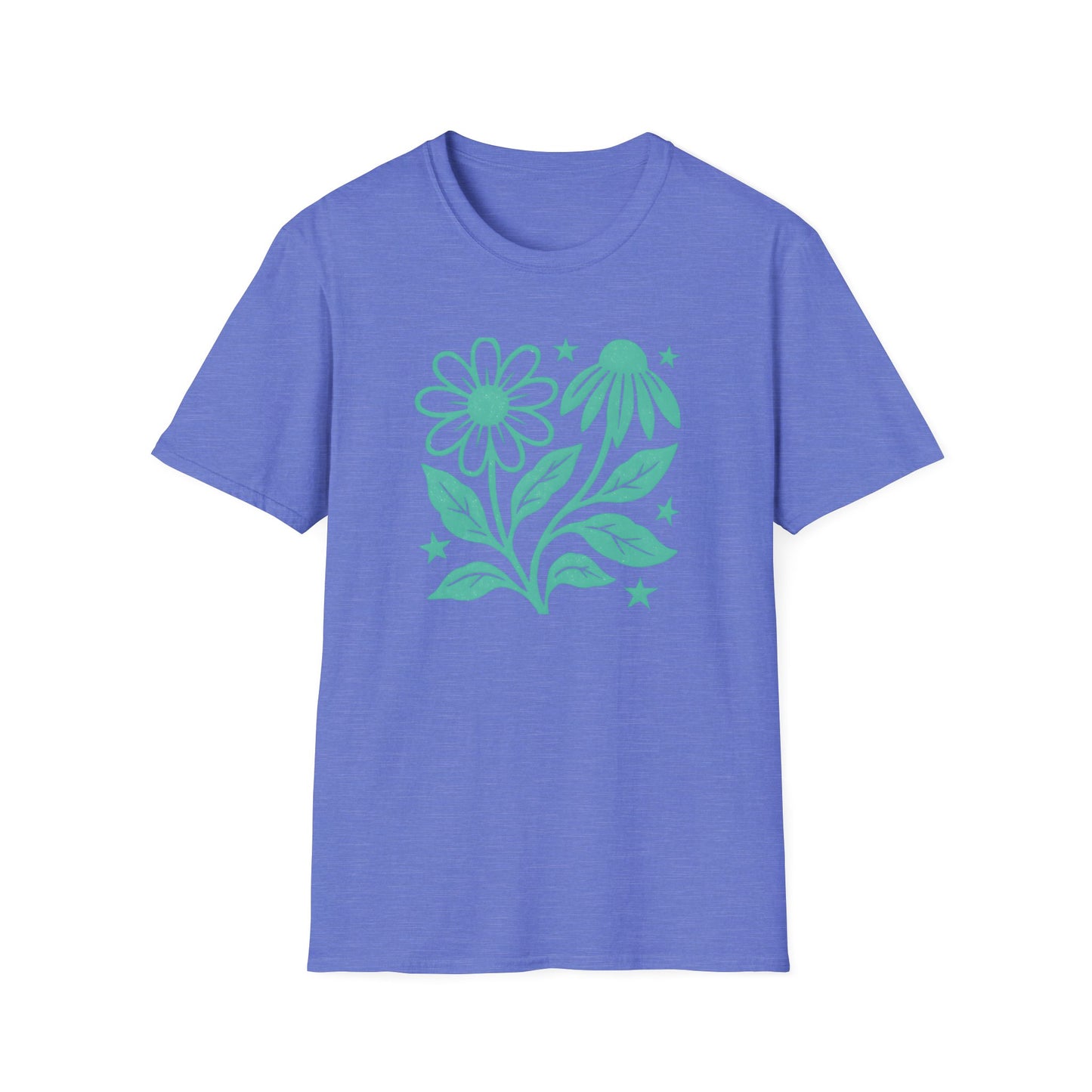 Flowers Under The Stars Ink Print T-shirt