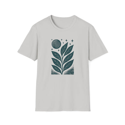 Celestial Leaves Under Moon Glow T-shirt