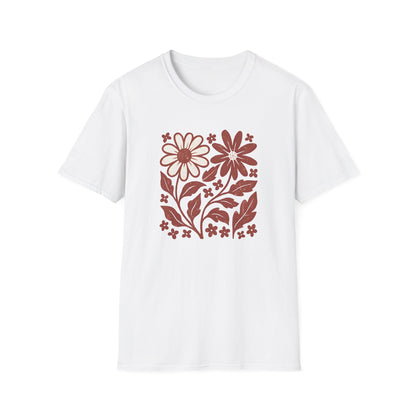 Maroon Flower Friends T-shirt