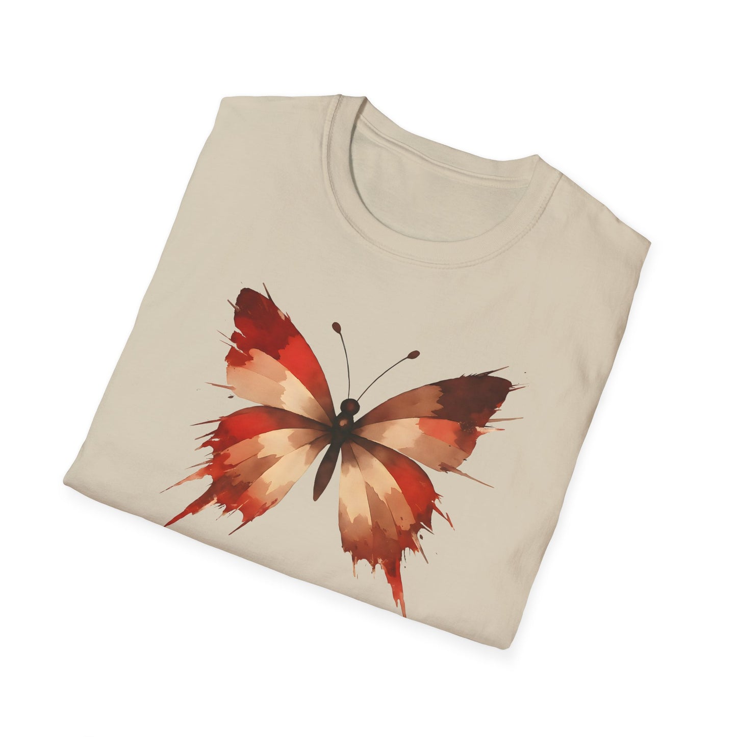 Watercolor Red Butterfly