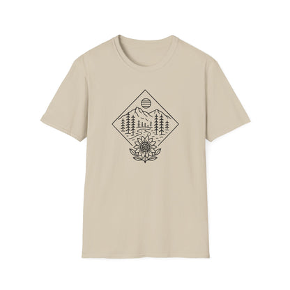 Sun Over Sunflower Landscape T-shirt