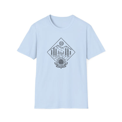 Sun Over Sunflower Landscape T-shirt