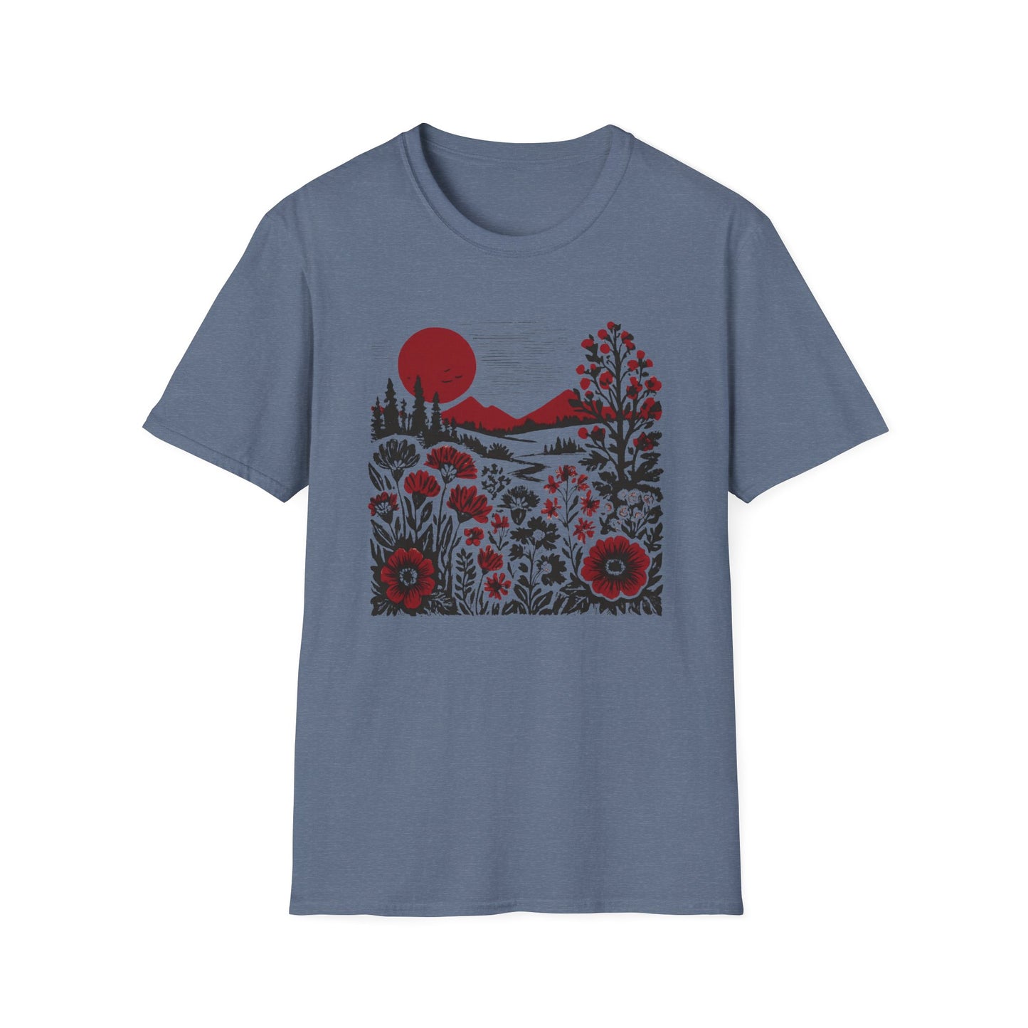Burgundy Sunset Flora T-shirt
