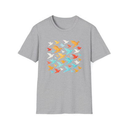 Origami Flock Of Birds T-shirt
