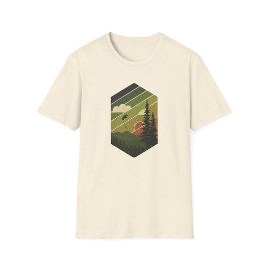 Retro Pine Forest Sunset T-shirt