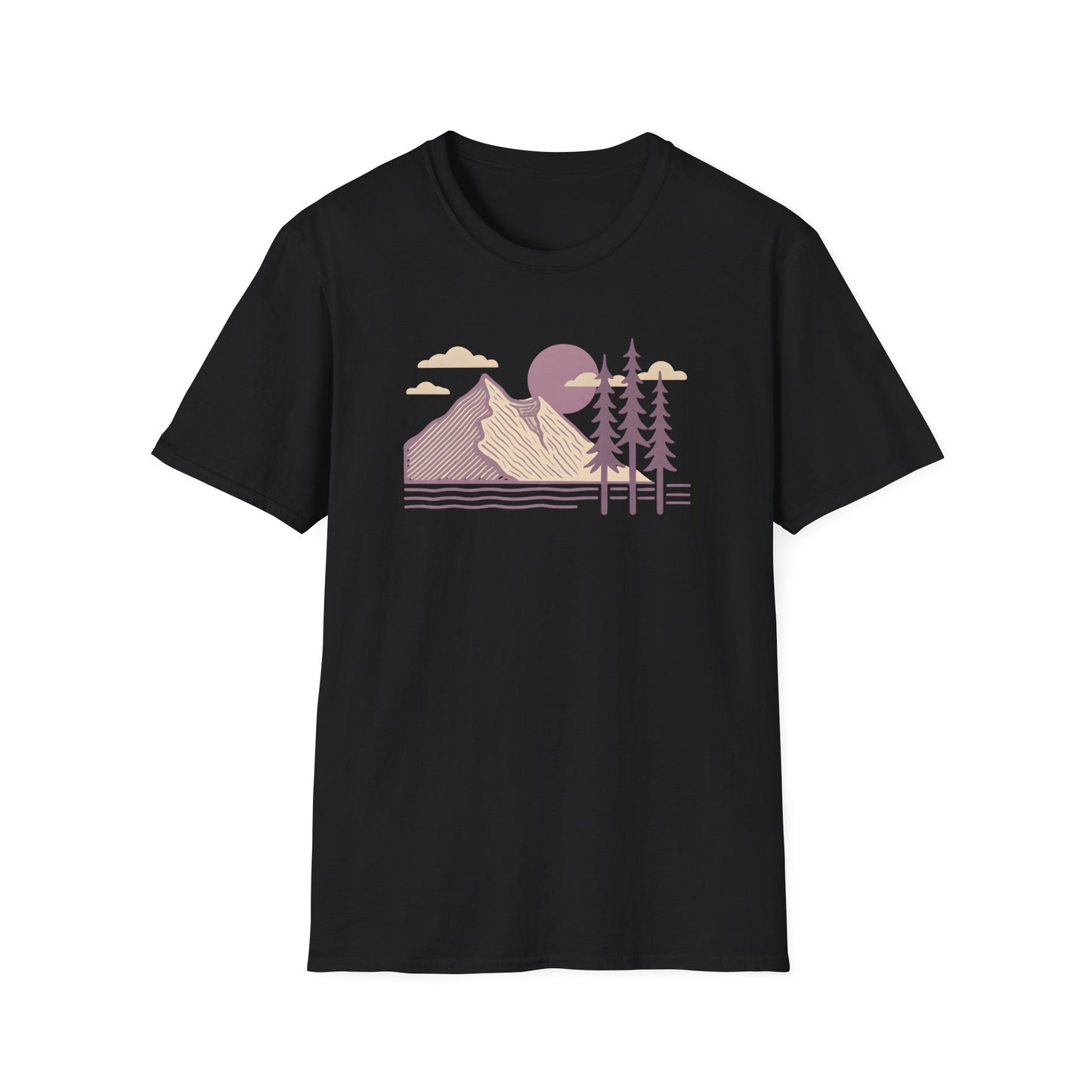 Minimalist Lavender Mountain Sunset T-shirt