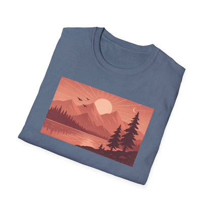 Mountain Lake Landscape Pinkscale