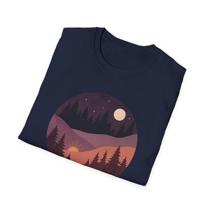 Sun Moon Layered Landscape T-shirt