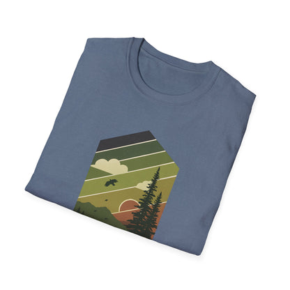 Retro Pine Forest Sunset T-shirt