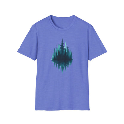 Mirrored Pine Teal Forest T-shirt