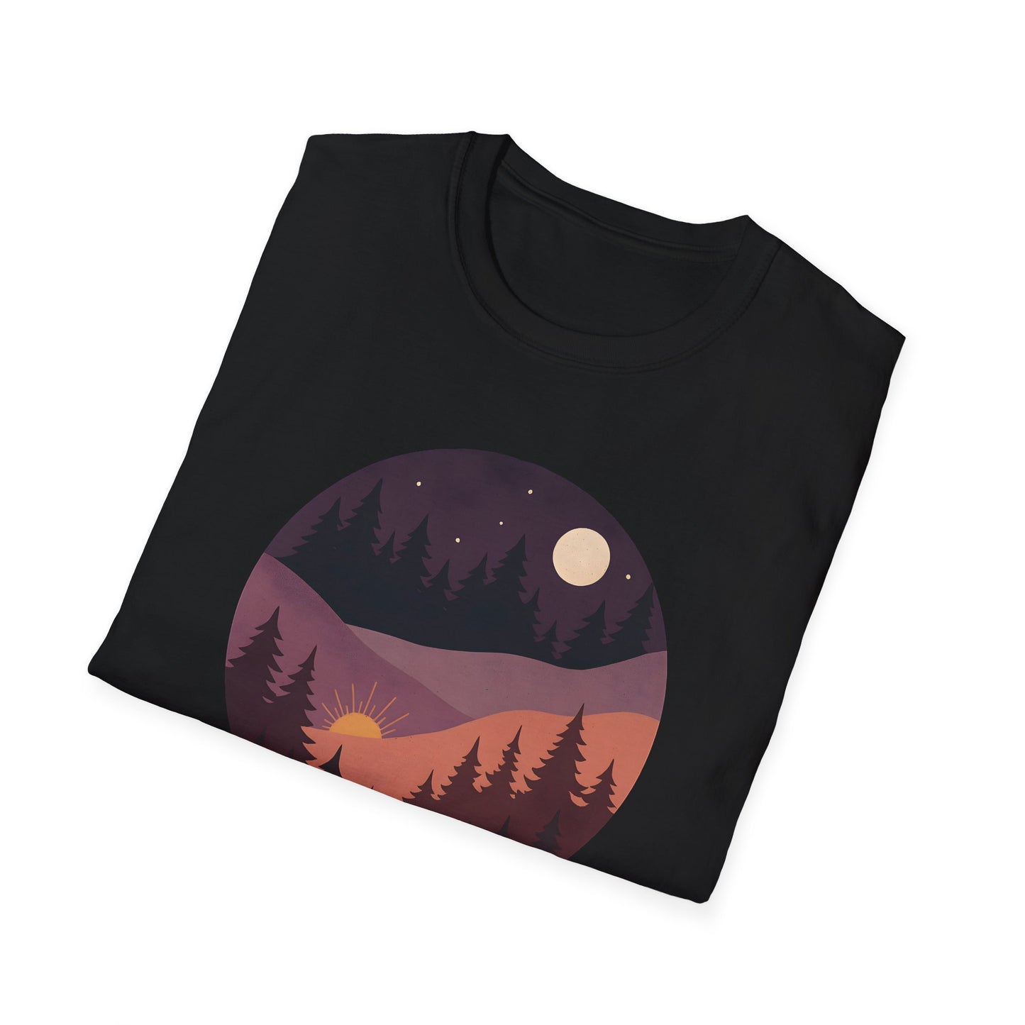 Sun Moon Layered Landscape T-shirt