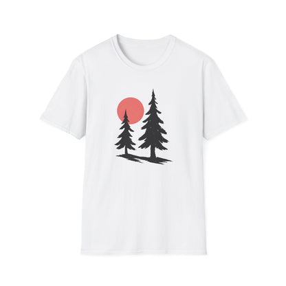 Serene Pines Under Sunset T-shirt
