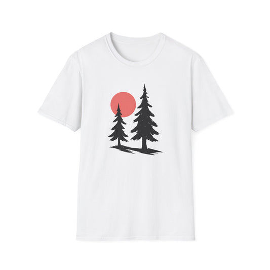 Serene Pines Under Sunset T-shirt