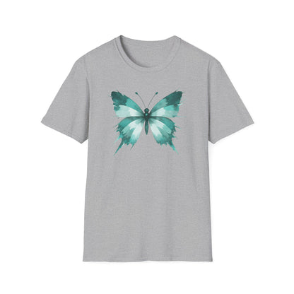 Butterfly Teal Watercolor