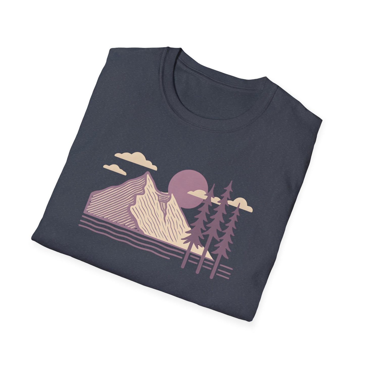 Minimalist Lavender Mountain Sunset T-shirt