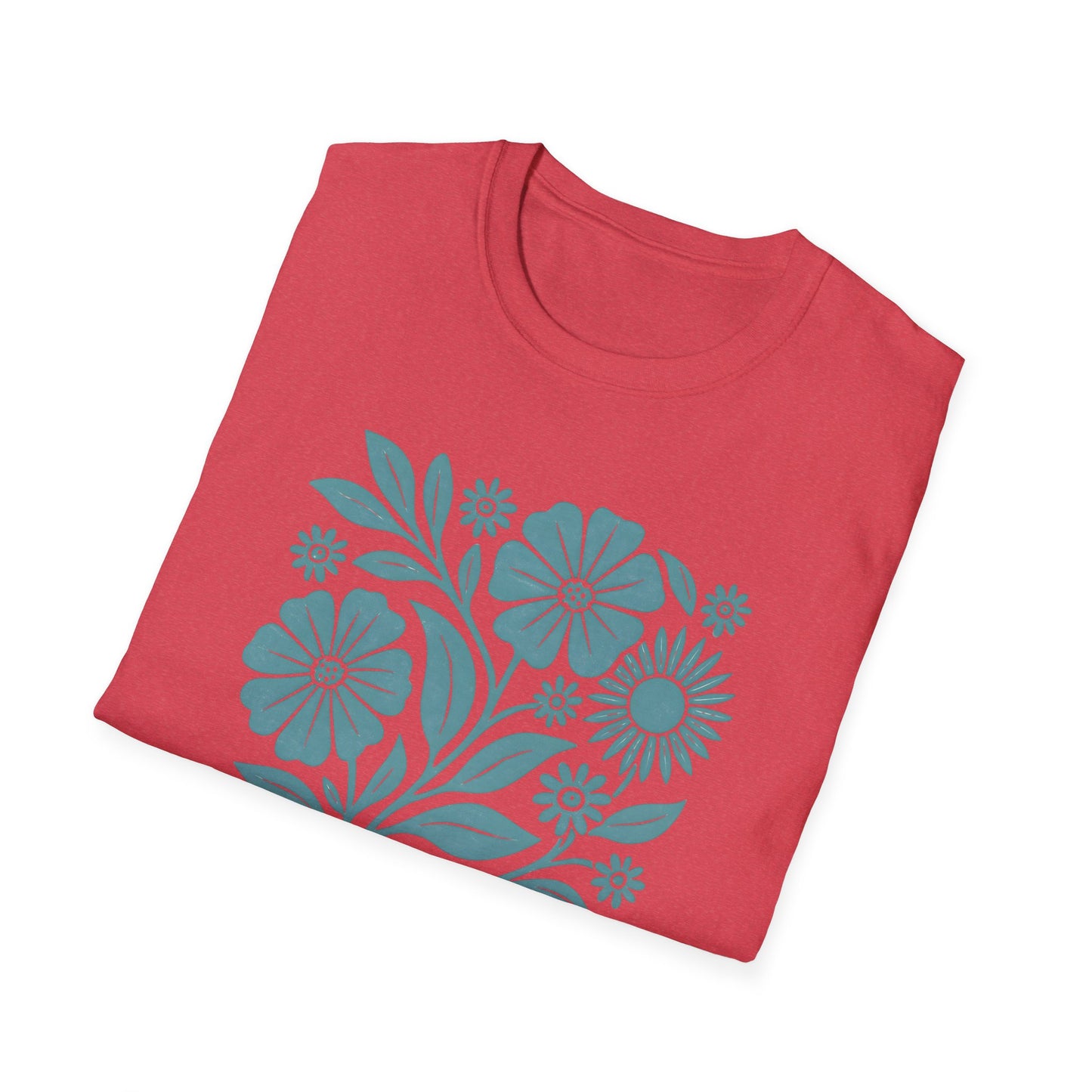 Flower Gathering Ink Print T-shirt