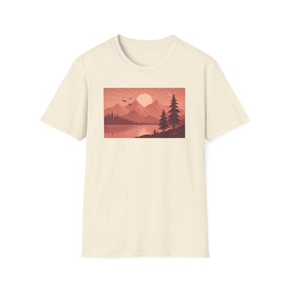 Mountain Lake Landscape Pinkscale