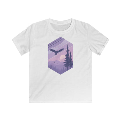 Children’s Soaring Eagle Over Purple Pines T-shirt