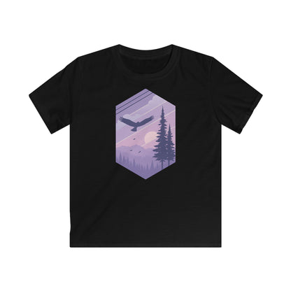 Children’s Soaring Eagle Over Purple Pines T-shirt
