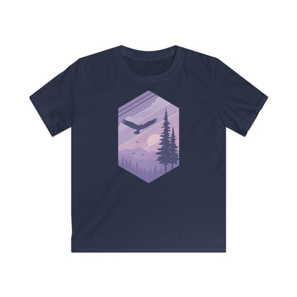 Children’s Soaring Eagle Over Purple Pines T-shirt