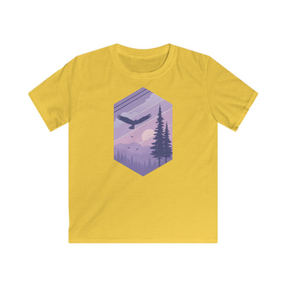 Children’s Soaring Eagle Over Purple Pines T-shirt