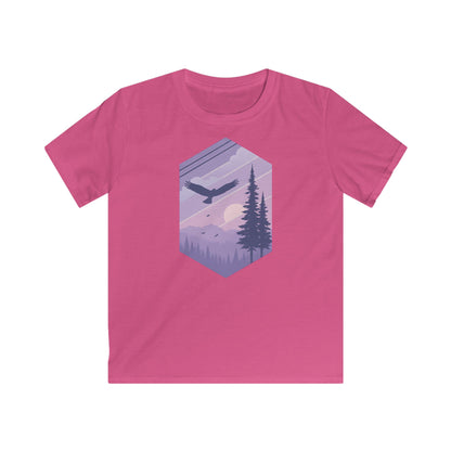 Children’s Soaring Eagle Over Purple Pines T-shirt