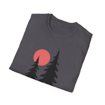 Serene Pines Under Sunset T-shirt