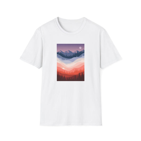 Day and Night Layered Landscape T-shirt