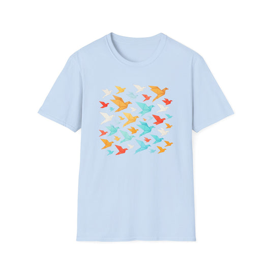 Origami Flock Of Birds T-shirt