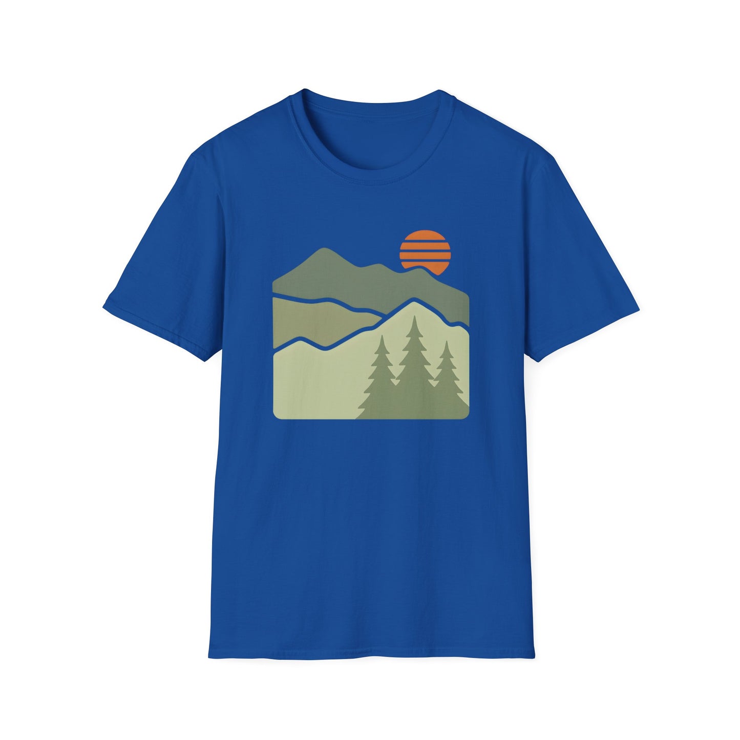 Striped Sun Over Mountain Layers T-shirt