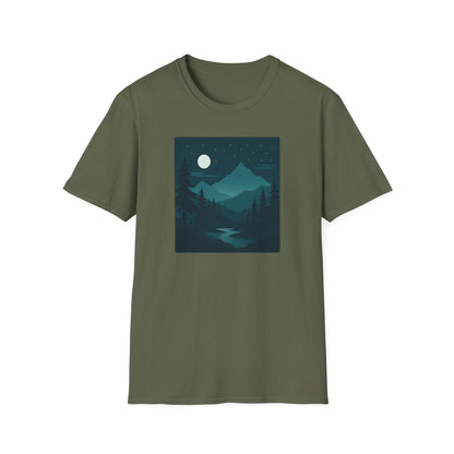 Dark Night Mountain Landscape