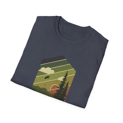 Retro Pine Forest Sunset T-shirt