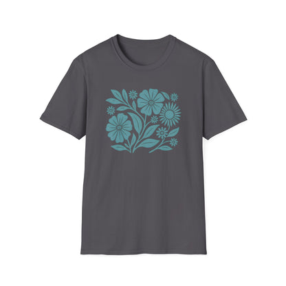 Flower Gathering Ink Print T-shirt