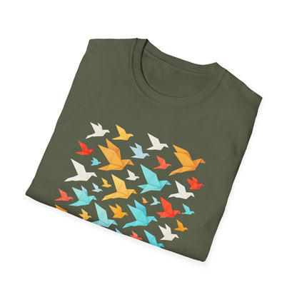 Origami Flock Of Birds T-shirt